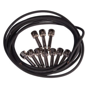 Evidence Audio SIS and Monorail Kit Stealth Black Large with 10ft Black Cable and 10 Black Plugs - Image 1