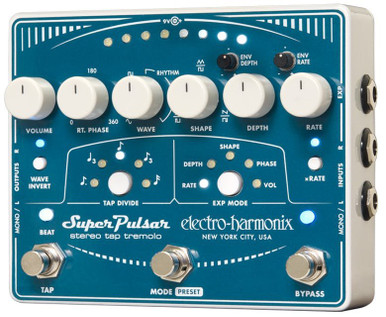 Electro Harmonix Super Pulsar Stereo Tap Tremolo Pedal