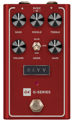 Revv Amplification G4 V2 Preamp Overdrive & Distortion Pedal in Red