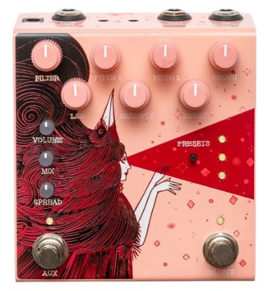 Old Blood Noise Endeavors Dark Star Stereo Reverb Pedal in Pink