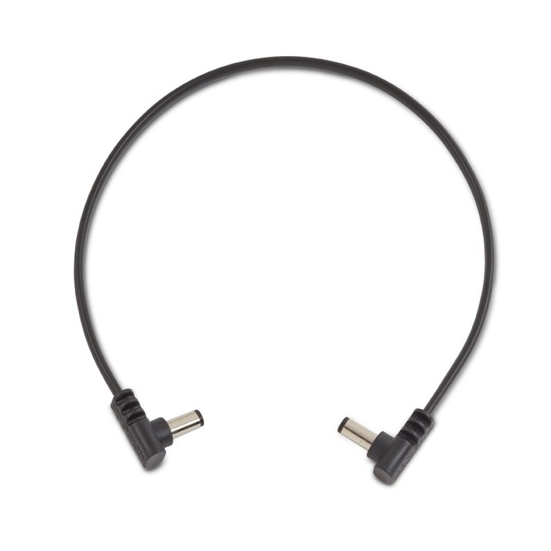 Rockboard Flat Power Cable angled/angled - 11.81 inch - Black