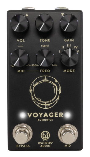 Walrus Audio Voyager MKII Preamp Overdrive Pedal in Black