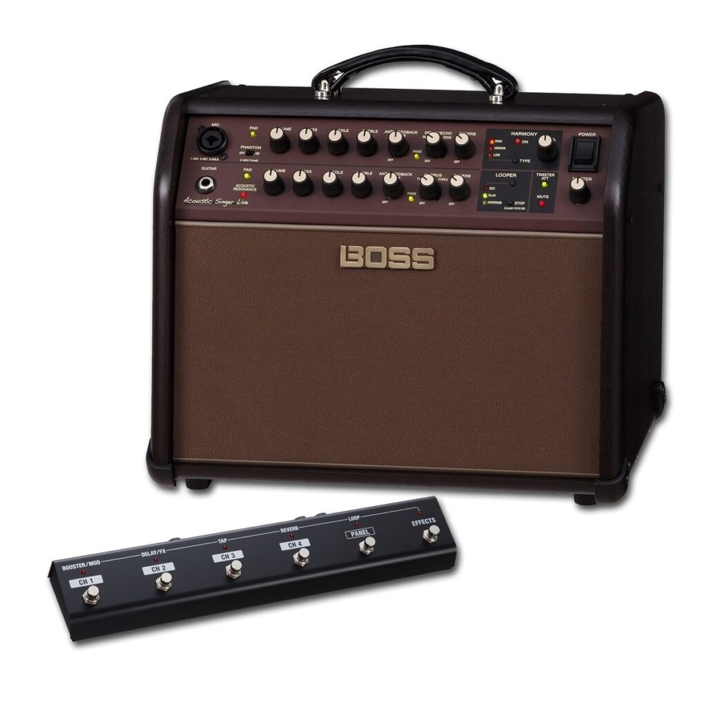 Boss Acoustic Singer Live Amplifier with GA-FC Foot Controller