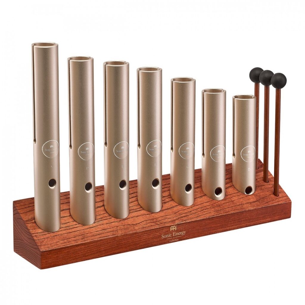 Meinl Sonic Energy 7-piece Wah-Wah Tube Chakra Set 432 Hz Champagne Gold