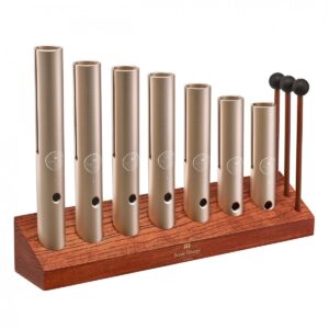 Meinl Sonic Energy 7-piece Wah-Wah Tube Chakra Set 432 Hz Champagne Gold - Image 2