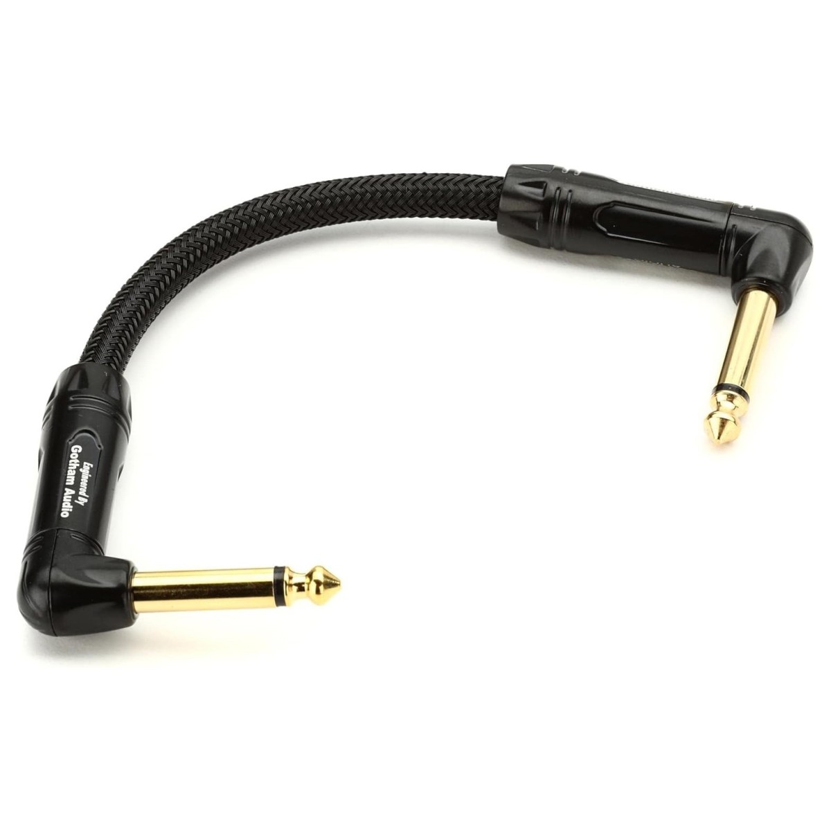 Warm Audio 6-Inch Premier Gold Right Angle to Right Angle Pedalboard Patch Cable