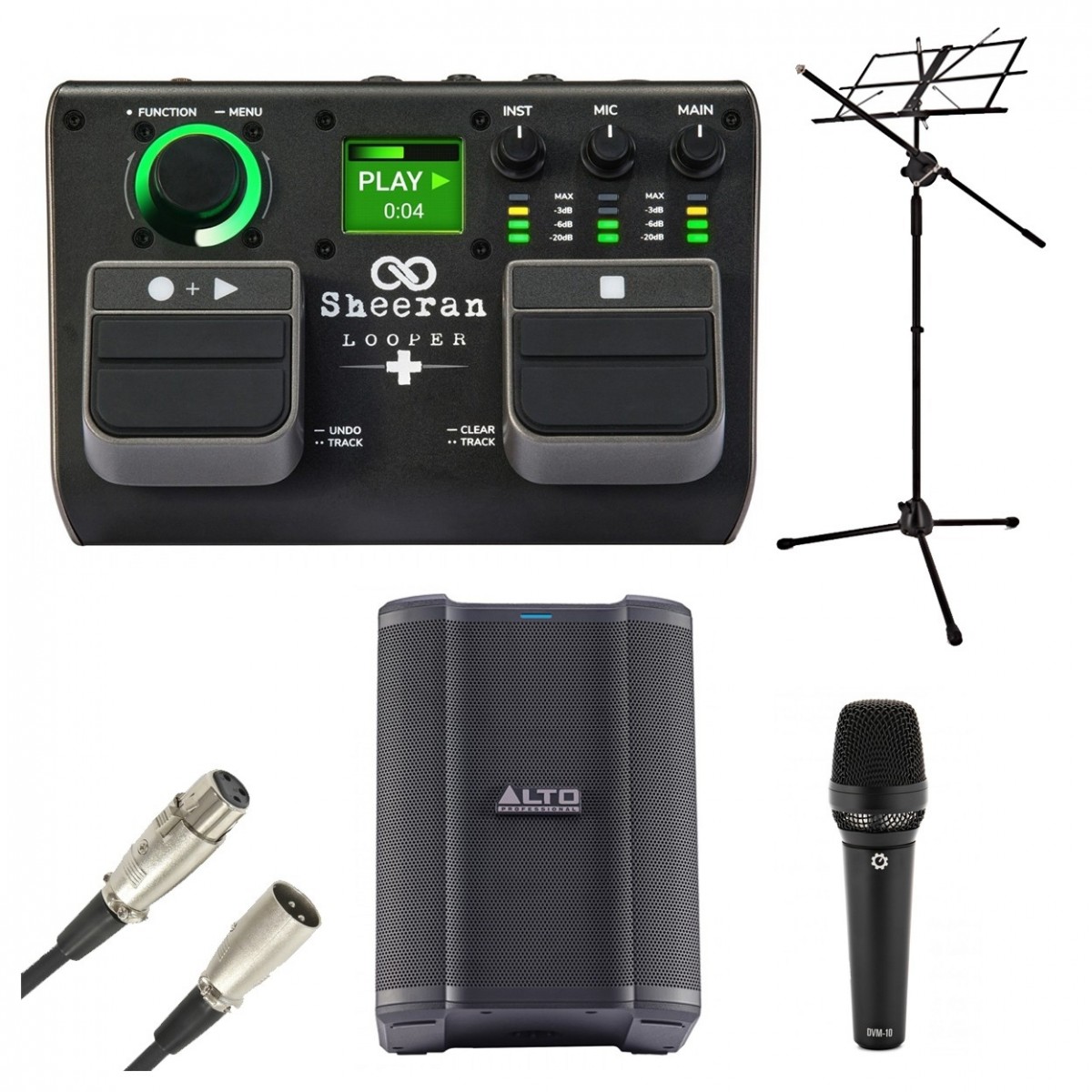 Sheeran Looper+ Dual-Layer Loop Pedal Busker Bundle