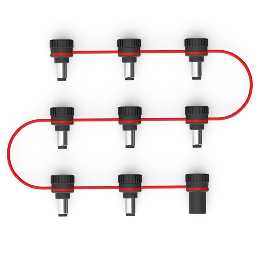 DAddario XPND Adjustable Pedal Power Daisy Chain 8 Male Plugs