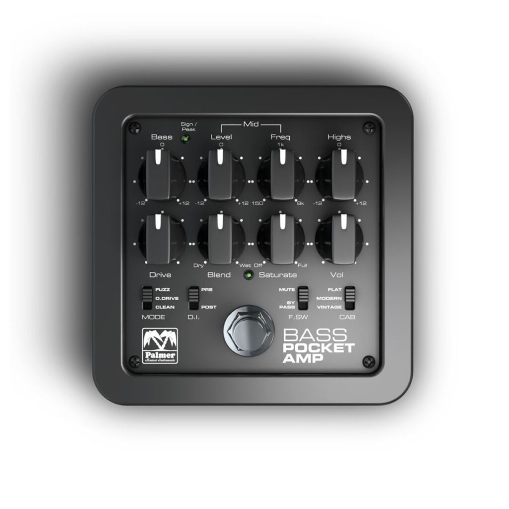 Palmer MI Pocket Amp Bass Portable Preamp for Bass Guitars