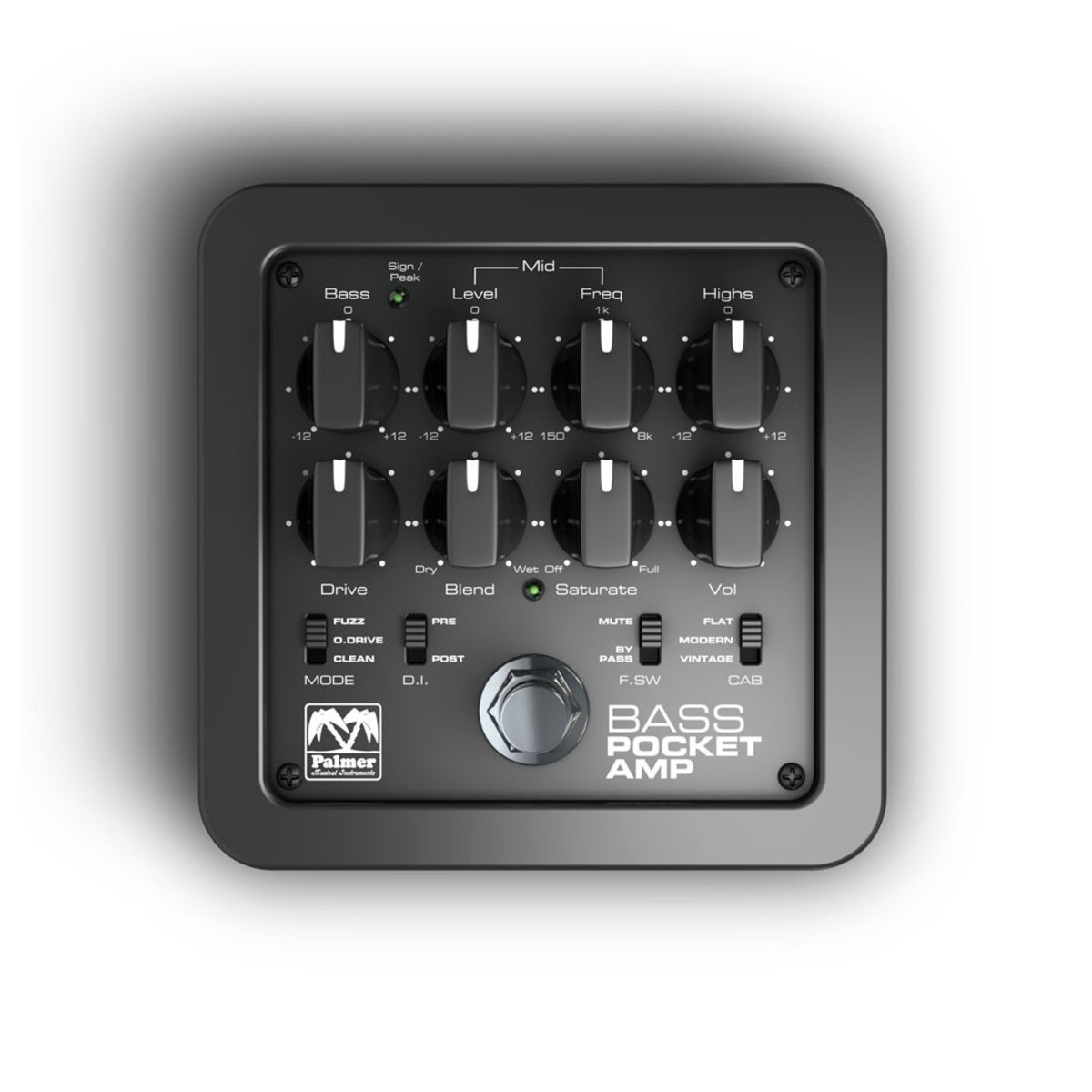 Palmer MI Pocket Amp Bass Portable Preamp for Bass Guitars