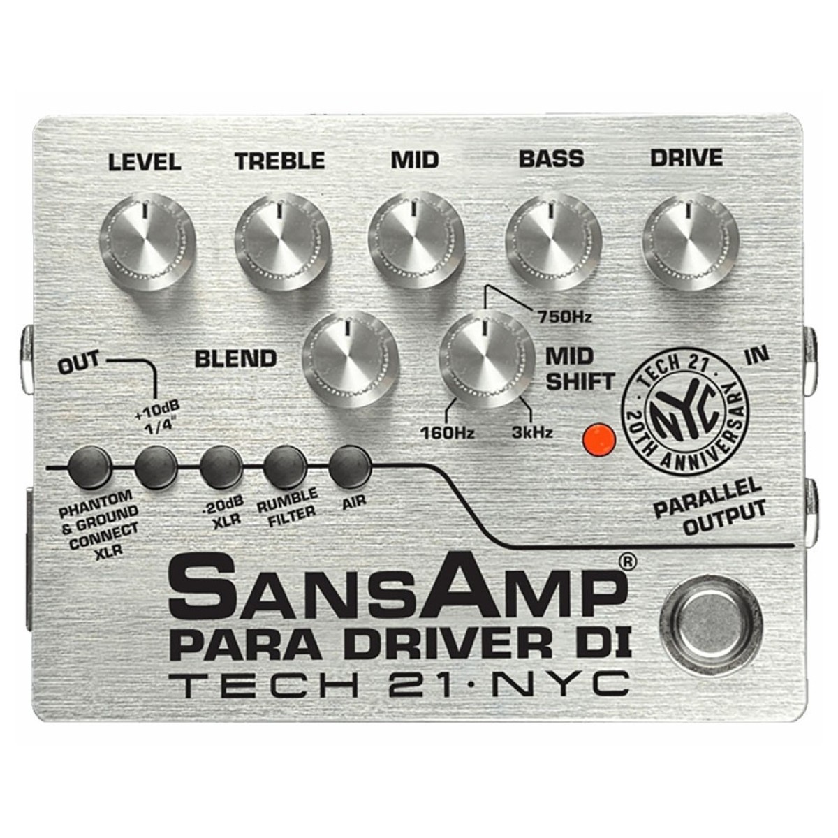 Tech 21 SansAmp Para Driver DI 20th Anniversary Limited Edition Preamp Pedal