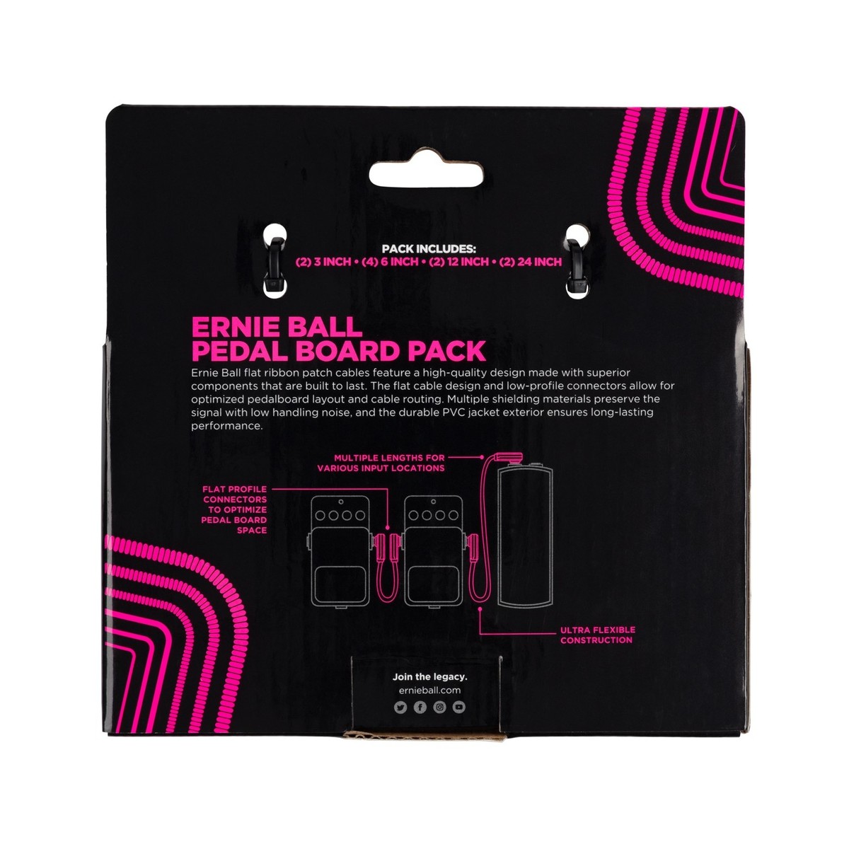 Ernie Ball P06224 Flat Ribbon Pedalboard Multi Pack - Image 2