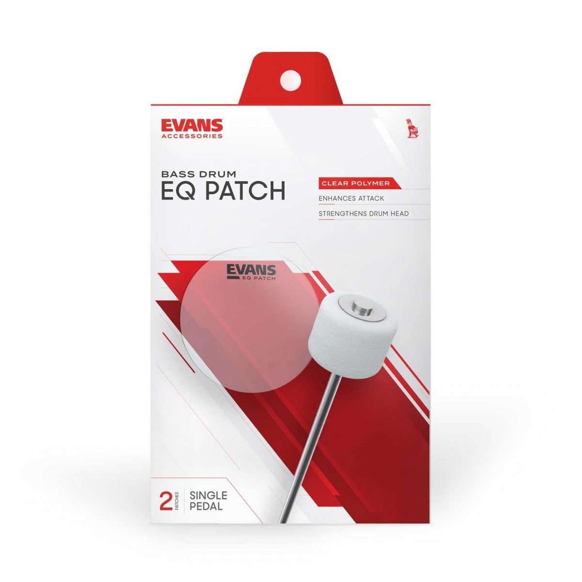 Evans EQ Single Pedal Patch Clear Plastic - Image 2