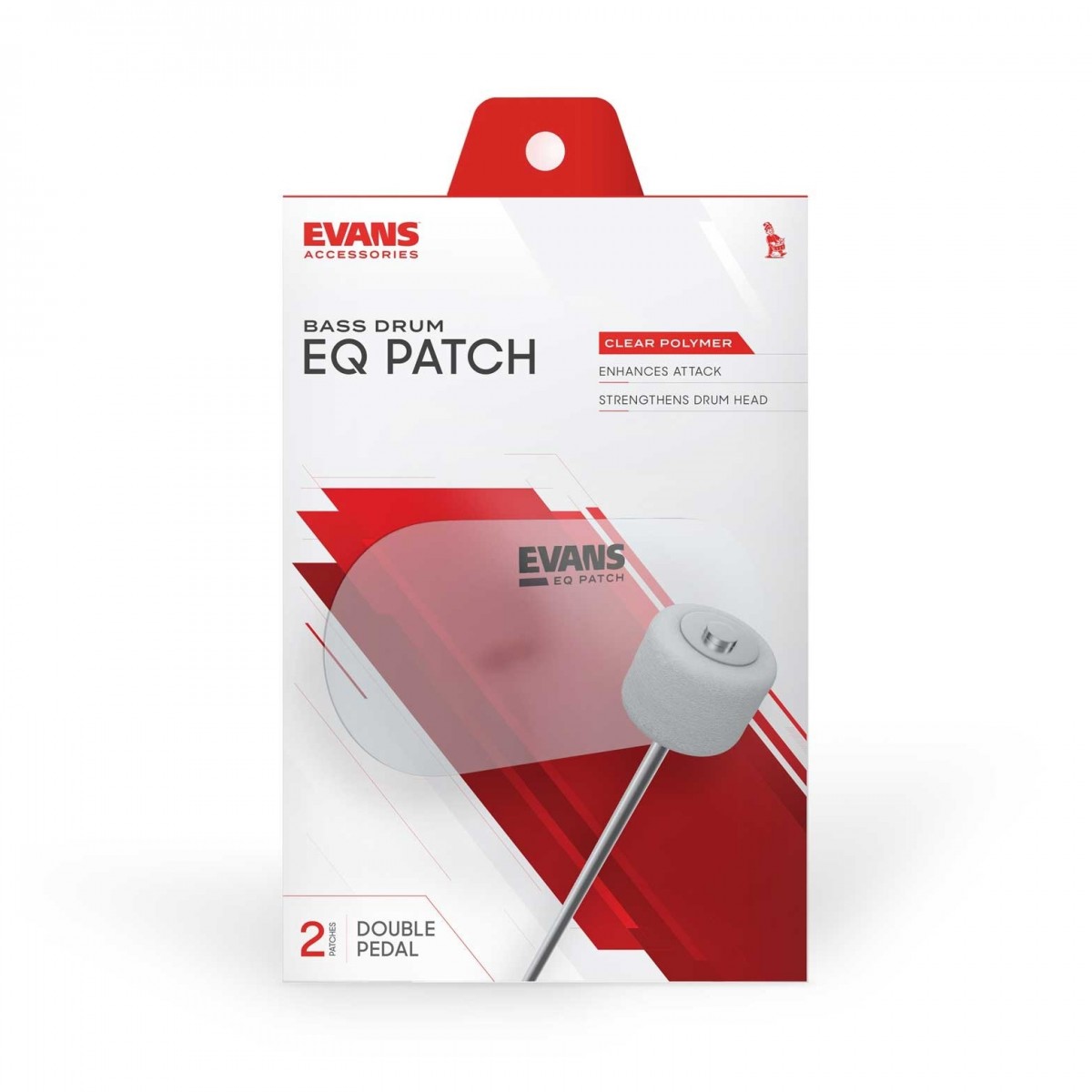 Evans EQ Double Pedal Patch Clear Plastic - Image 2
