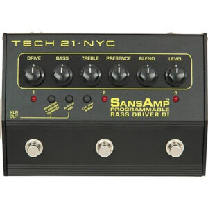 Tech 21 SansAmp Programmable Bass Driver DI Pedal