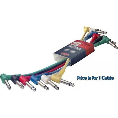 Single Pro Sound Right Angle Jack Patch Cable 60cm