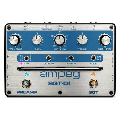 Ampeg SGT-DI Bass Preamp and DI Pedal Blue Line Anniversary Edition Pedal