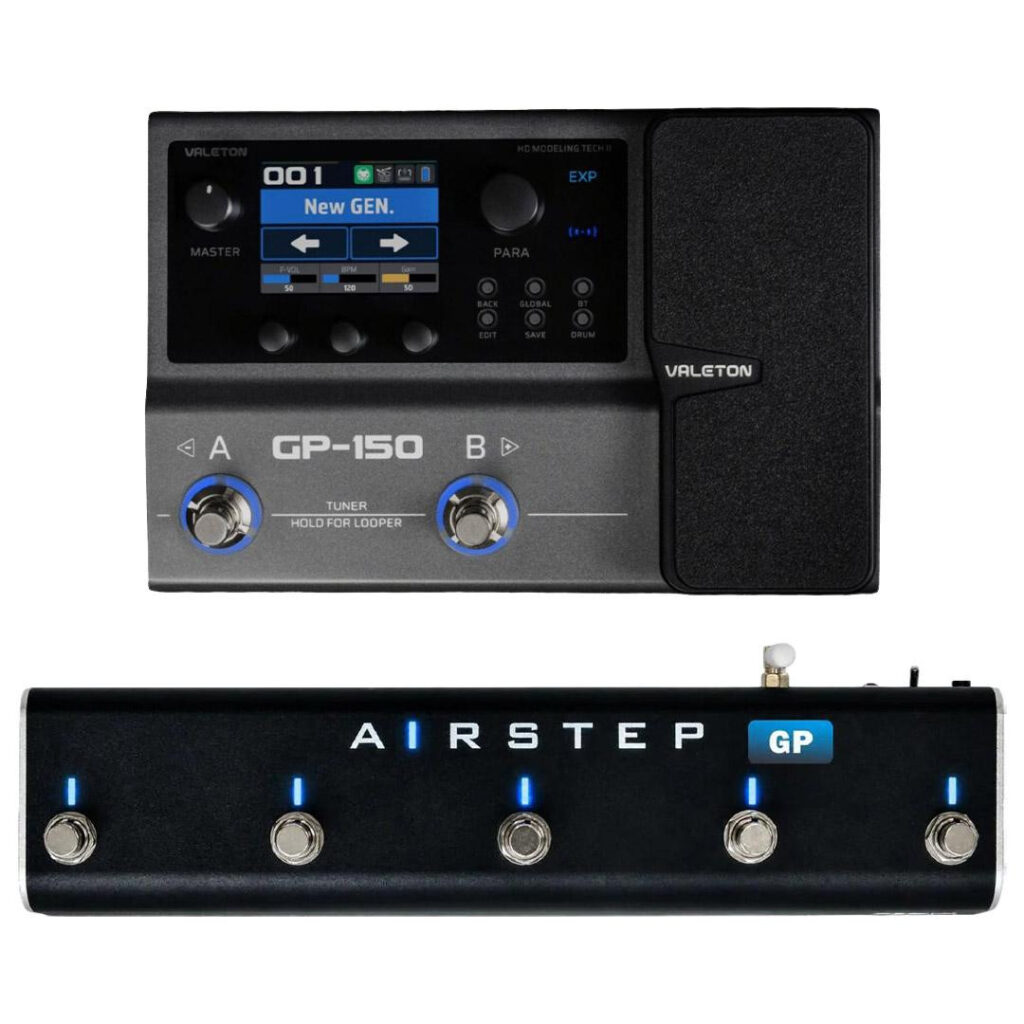 Valeton GP-150 Multi-FX Pedal & XSonic Airstep GP Controller Bundle