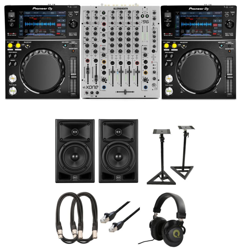 Pioneer XDJ-700 & Allen & Heath XONE96 DJ Deck Bundle With Speakers
