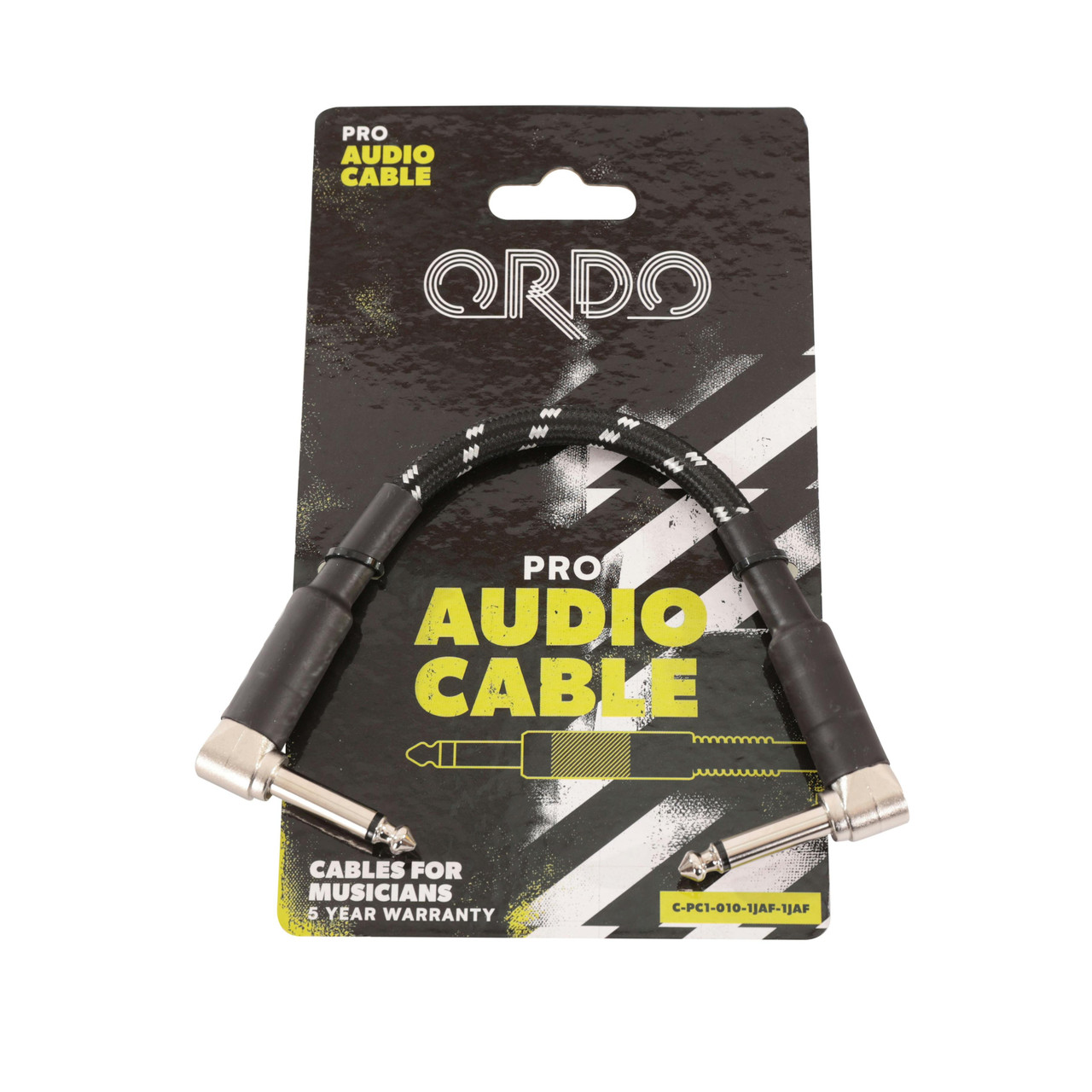 Ordo Braided Black and Grey Right Angle to Right Angle Patch Cable 15cm - Image 4