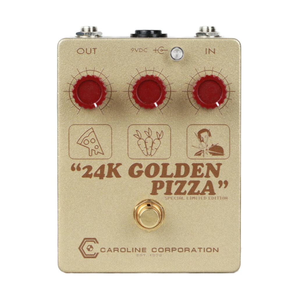 Caroline Guitar Company Limited Edition 24K Golden Pizza Fuzz Pedal