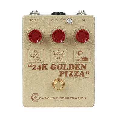 Caroline Guitar Company Limited Edition 24K Golden Pizza Fuzz Pedal