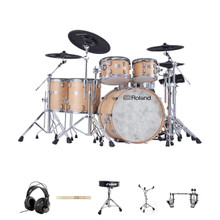 Roland VAD716-GN VAD Drum Kit Bundle Package with Double Pedal - Image 2