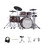 Roland VAD716-SW VAD Drum Kit Bundle Package with Double Pedal - Image 3