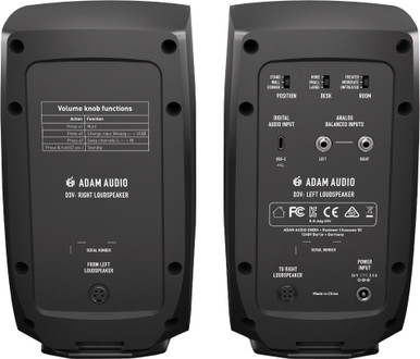 Adam Audio D3V Desktop Monitor Pair in BLACK