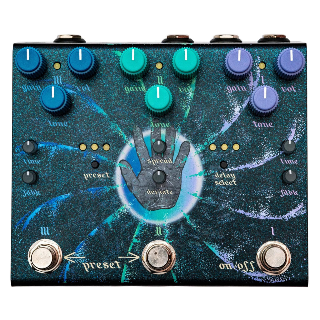 Old Blood Noise Endeavors Beam Splitter V2 Triple Tracking Overdrive & Distortion Pedal in Cool