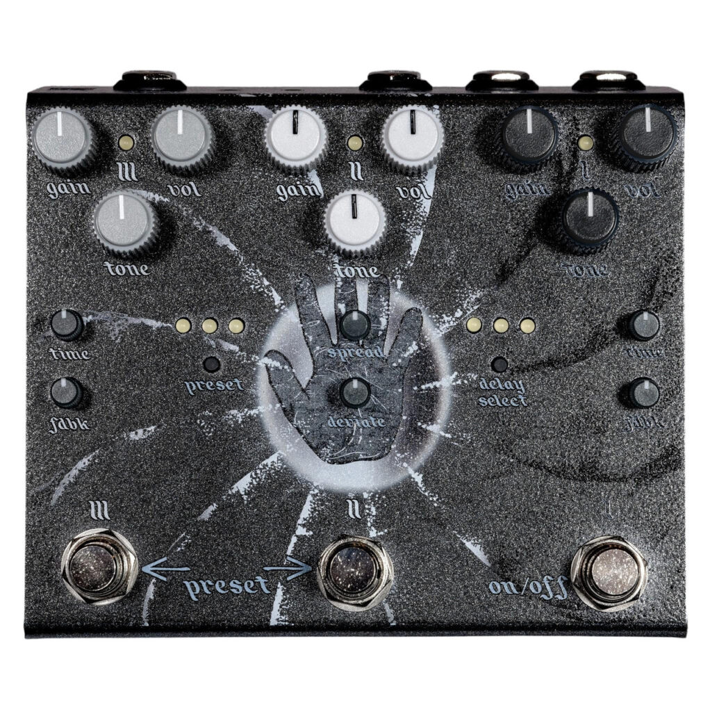 Old Blood Noise Endeavors Beam Splitter V2 Triple Tracking Overdrive & Distortion Pedal in Shadow