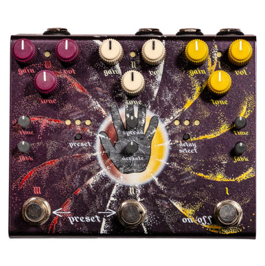 Old Blood Noise Endeavors Beam Splitter V2 Triple Tracking Overdrive & Distortion Pedal in Warm