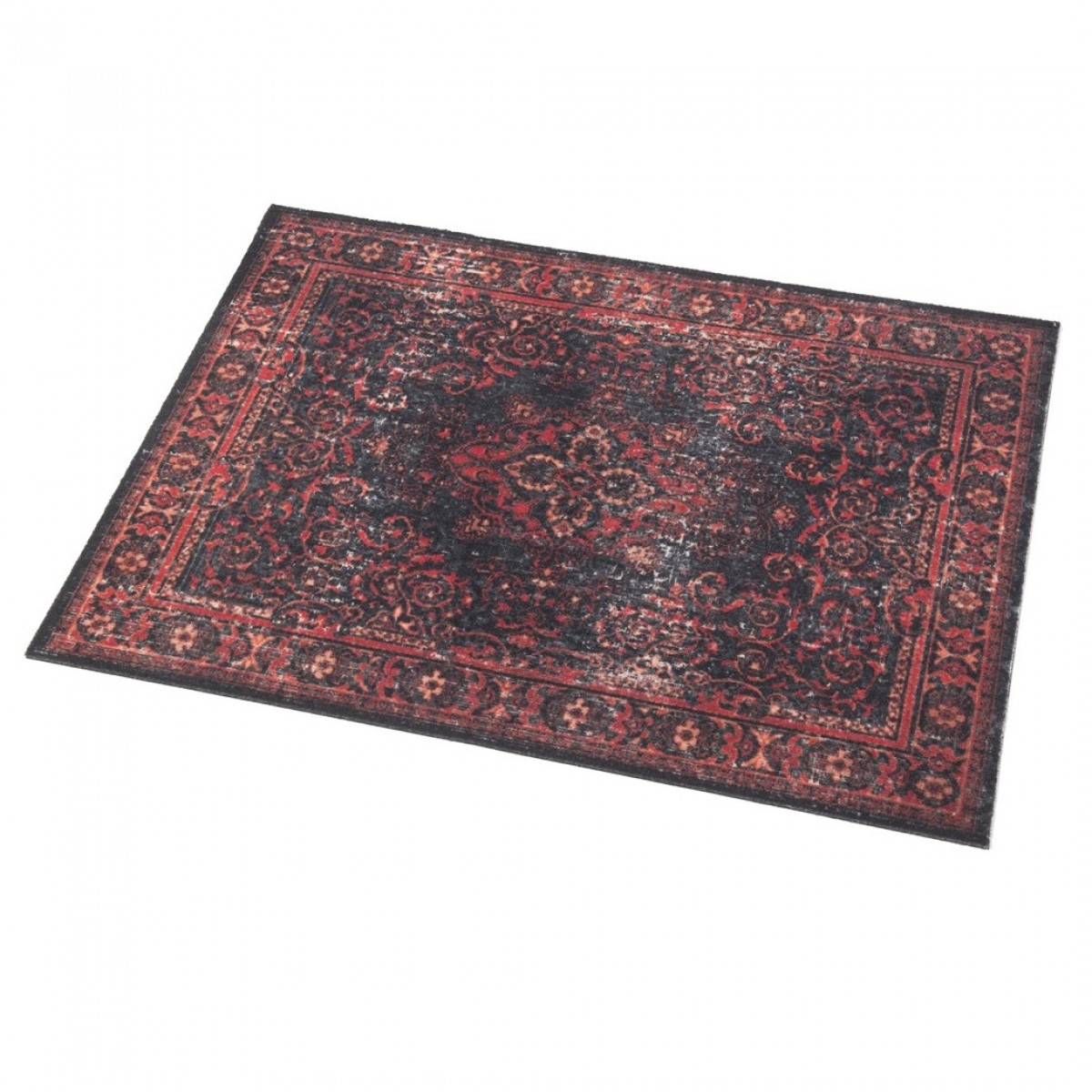 Drum N Base Vintage Persian Pedal & Amp Series Rug Red & Black - Image 1