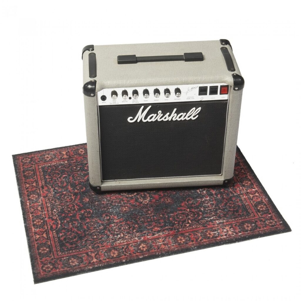 Drum N Base Vintage Persian Pedal & Amp Series Rug Red & Black