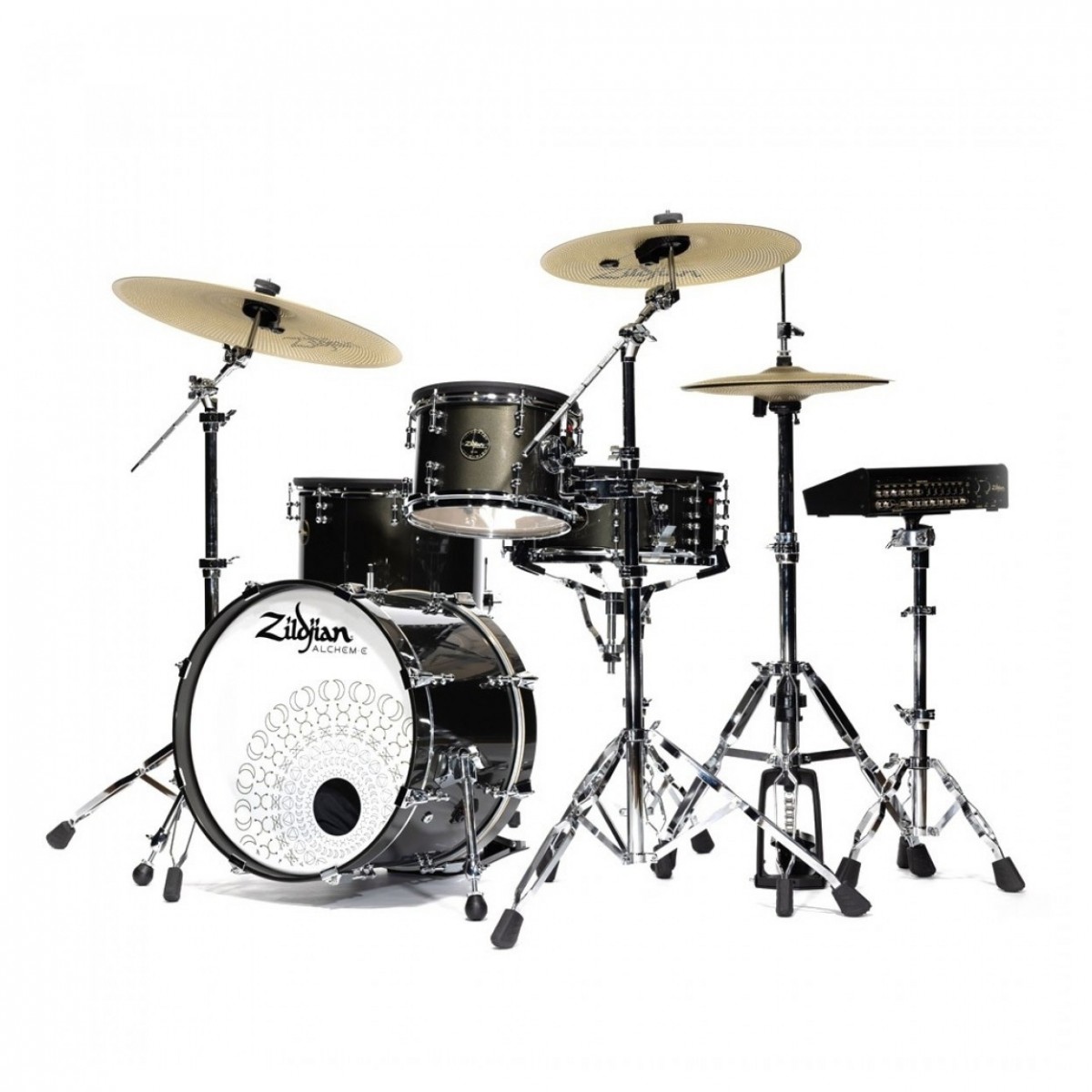 Zildjian ALCHEM-E Series Gold Kit with Double Pedal Custom Bundle - Image 2