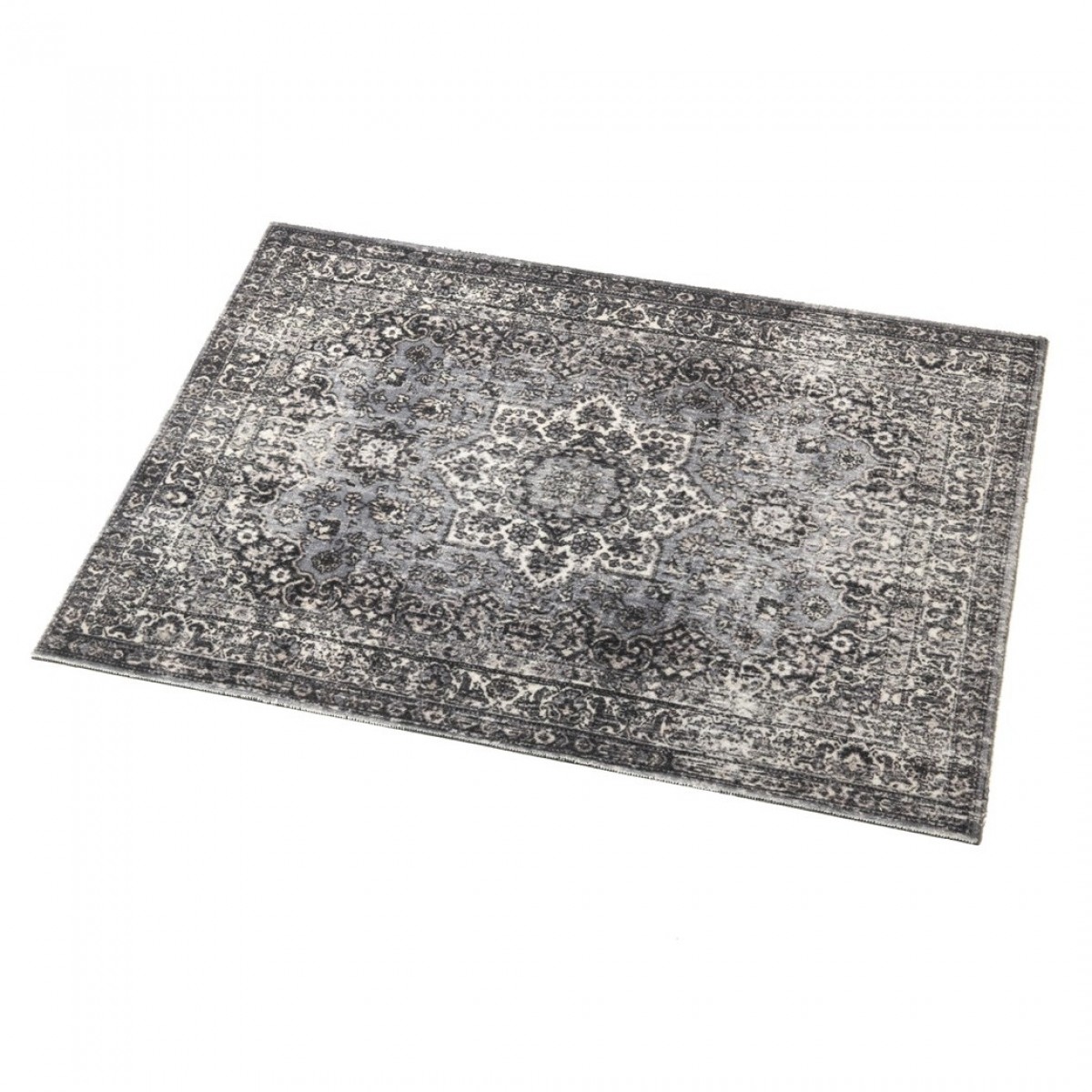 Drum n Base Vintage Persian Pedal & Amp Series Rug Grey 80cm x 60cm - Image 1