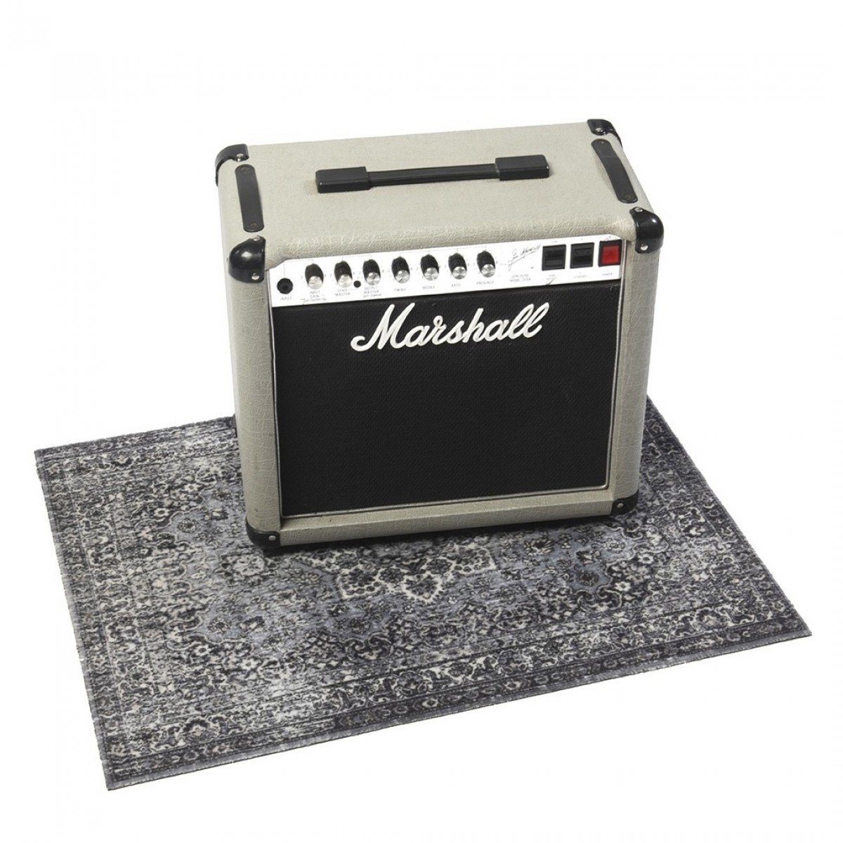 Drum n Base Vintage Persian Pedal & Amp Series Rug Grey 80cm x 60cm - Image 4