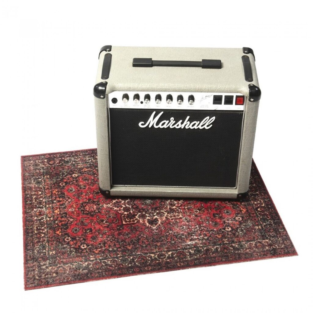 Drum n Base Vintage Persian Pedal & Amp Series Rug Original Red 80cm x 60cm