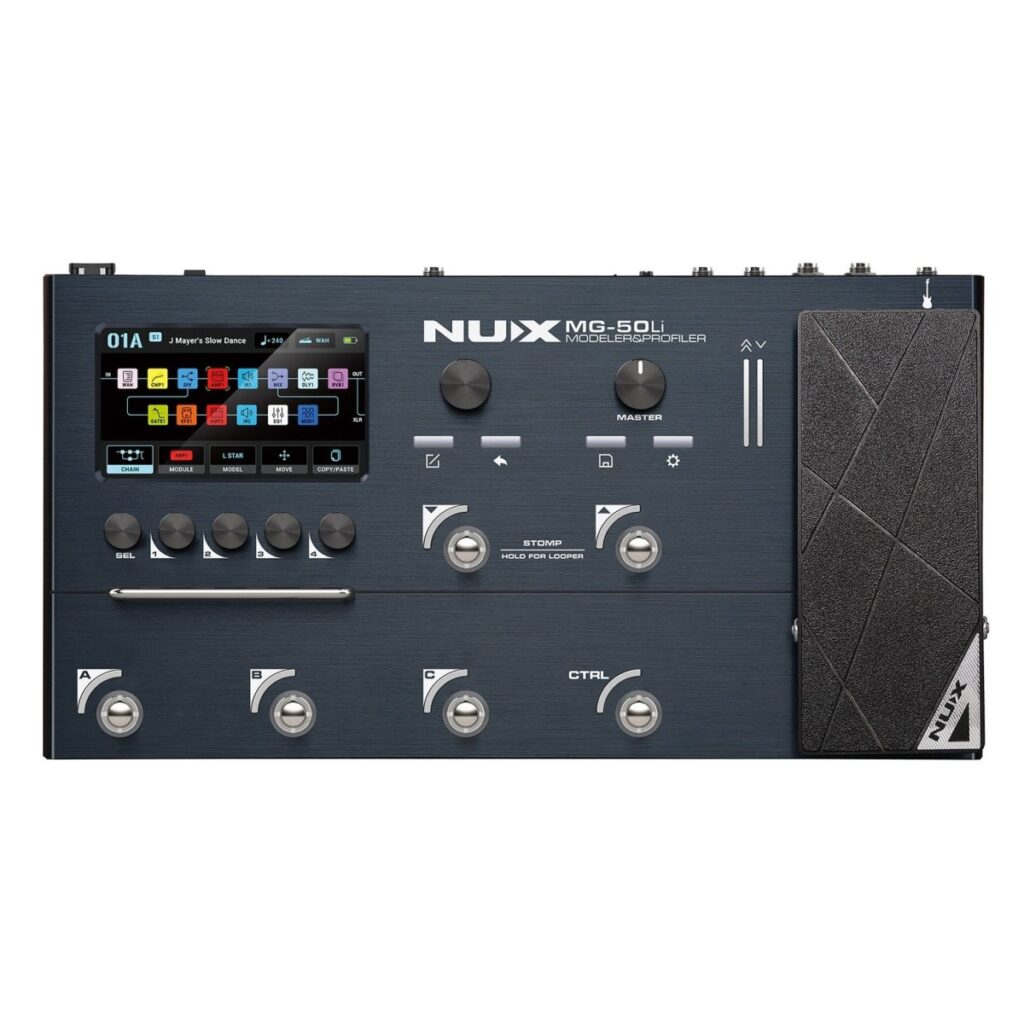 NUX MG50li Guitar Multi-FX Processor & Profiler Blue