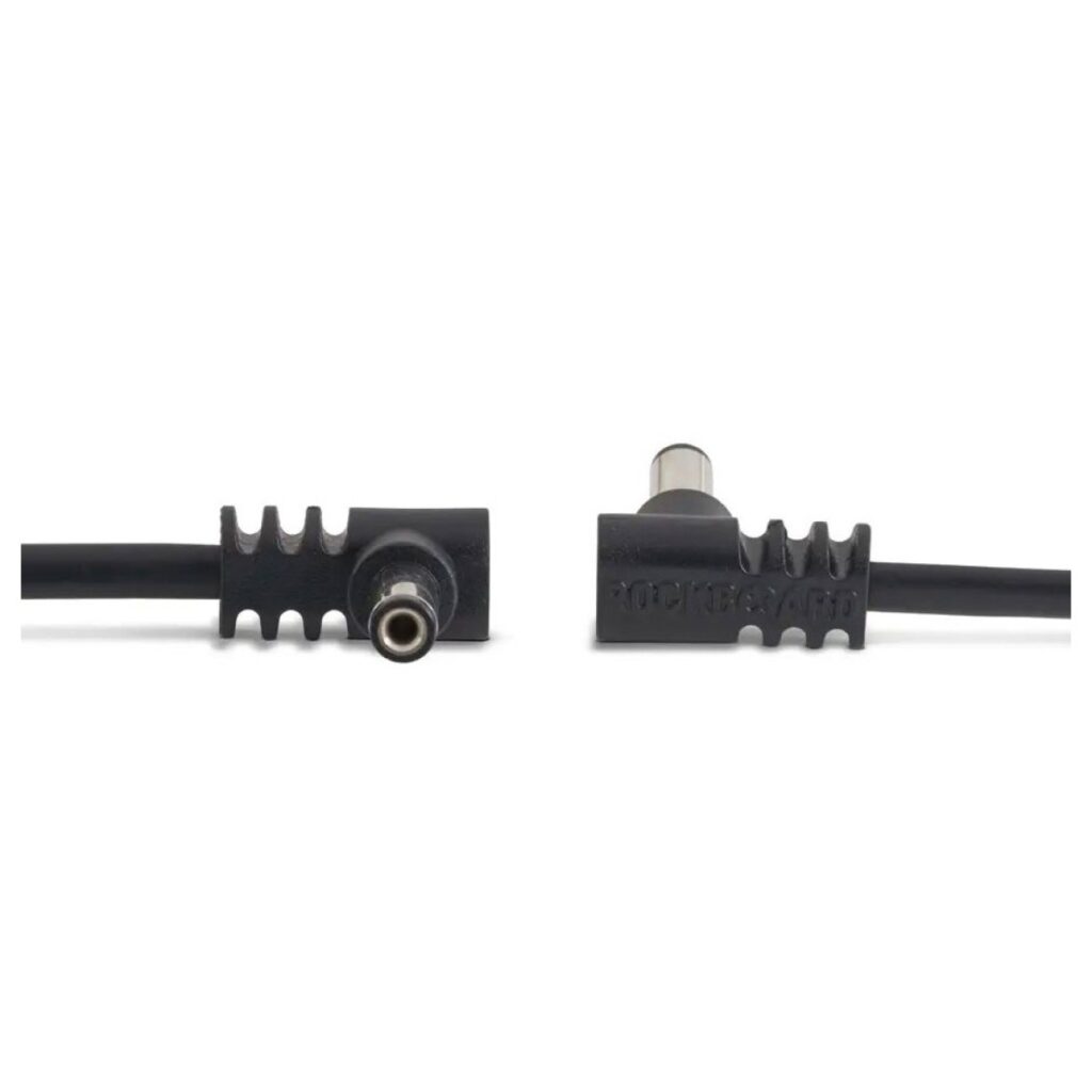 RockBoard Flat Power Cable 60cm Angled to Angled Black