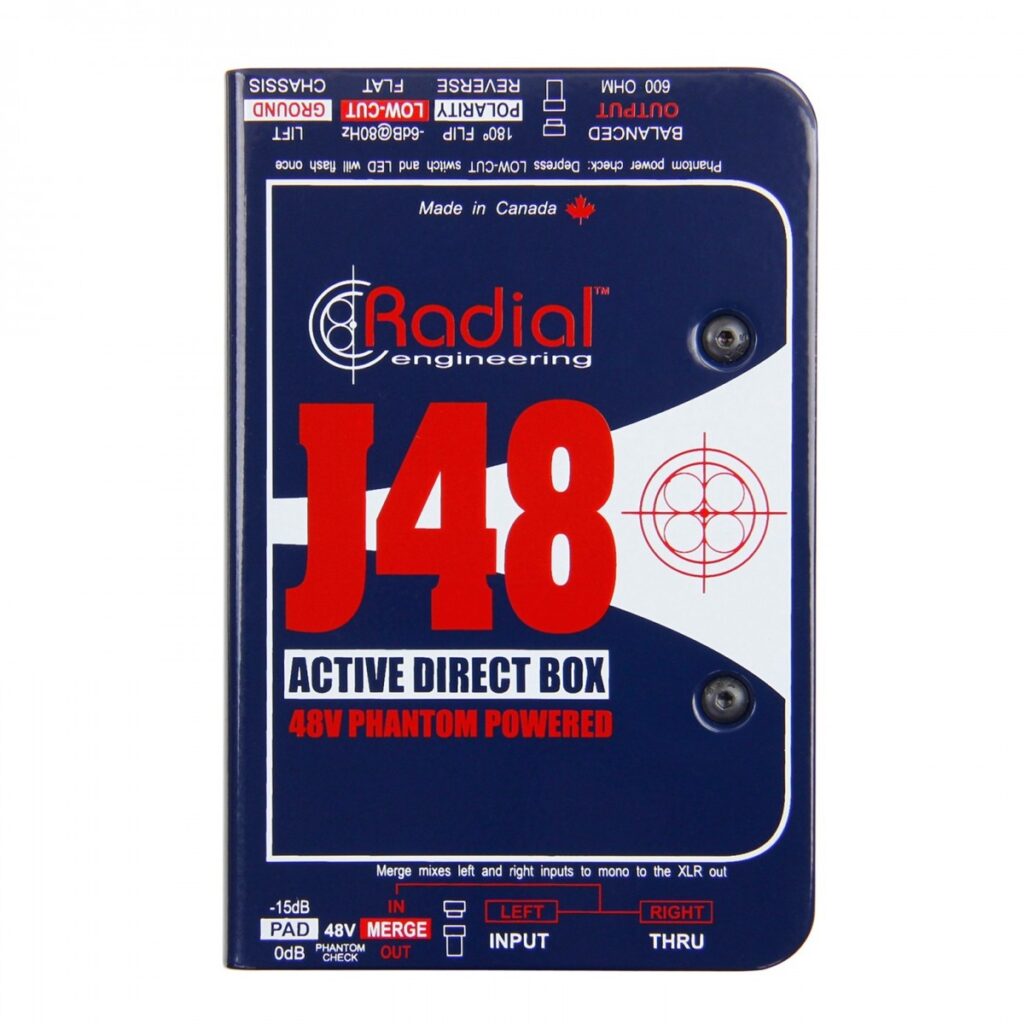 Radial J48 Phantom Powered Active DI Box