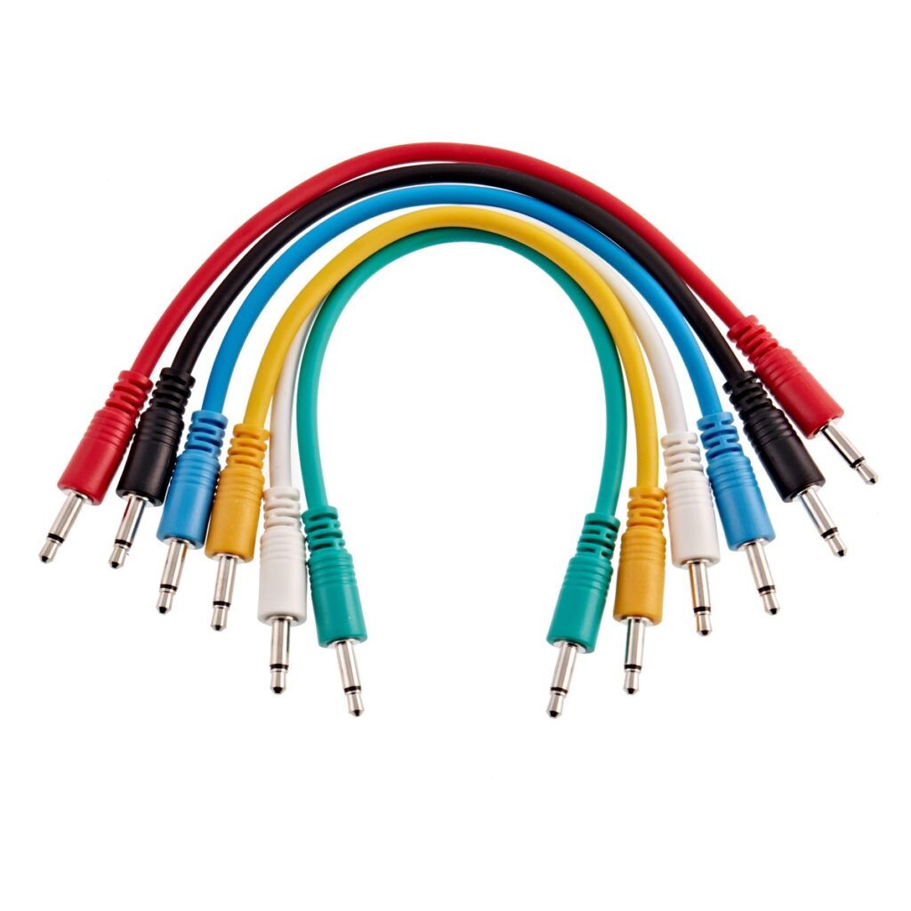 Mono Minijack Patch Cable 20cm 6 Pack