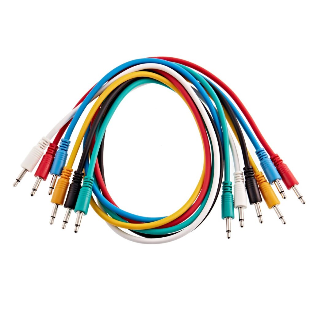 Mono Minijack Patch Cable 60cm 6 Pack
