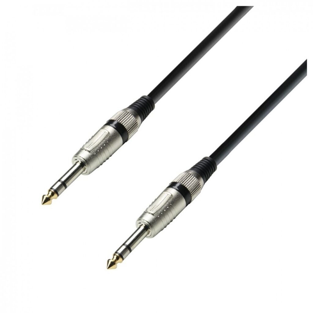 Adam Hall 3 STAR Balanced Angled 1/4" TRS Jack Cable 60cm