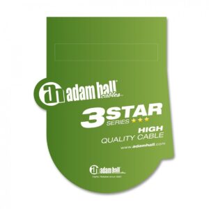 Adam Hall 3 STAR Balanced Angled 1/4" TRS Jack Cable 60cm - Image 2