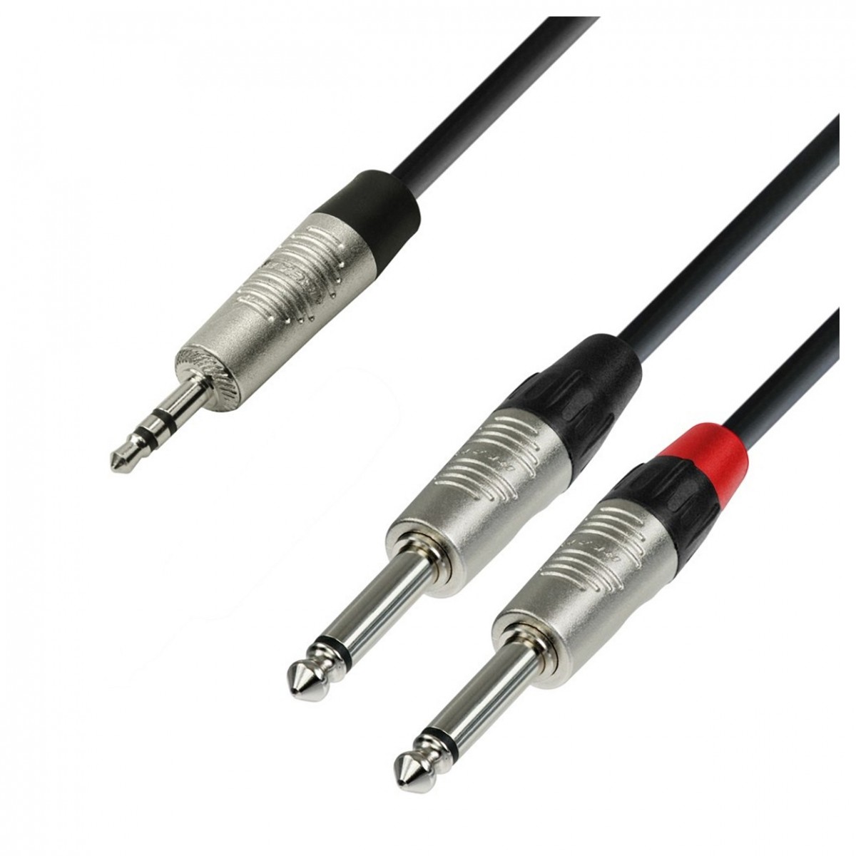 Adam Hall 4 STAR Rean 3.5mm TRS Mini Jack to Twin TS 1/4" Jack Splitter Cable 3m - Image 1