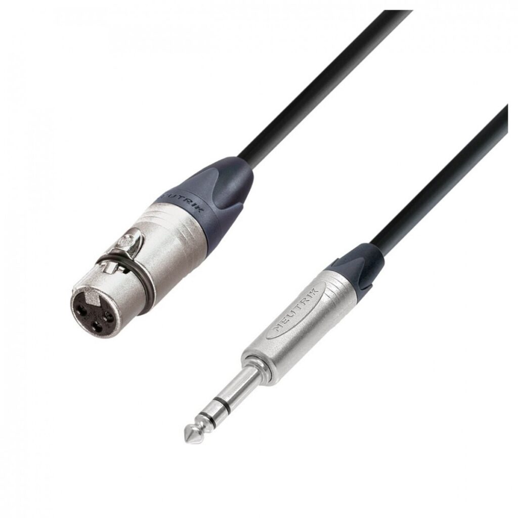 Adam Hall 5 STAR Neutrik Balanced XLR (F) to TRS 1/4" Jack Cable 3m