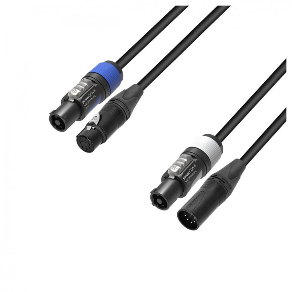Adam Hall 5 STAR Neutrik 5-Pole XLR to PowerCON Hybrid Cable 1.5m