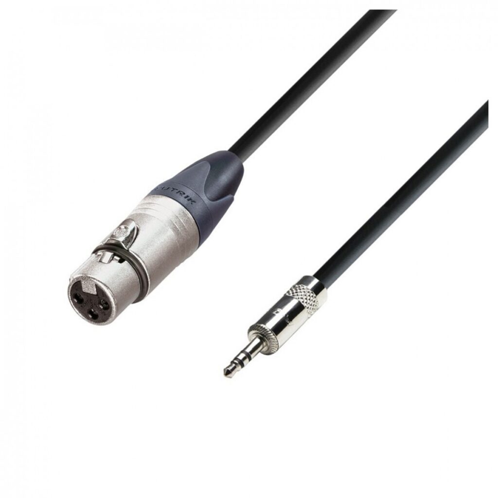 Adam Hall 5 STAR Neutrik Balanced XLR (F) to Rean TRS Minijack Cable 1.5m