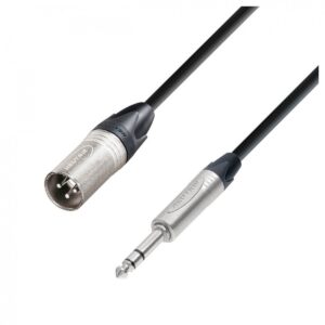 Adam Hall 5 STAR Neutrik Balanced XLR (M) to TRS 1/4" Jack Cable 3m - Image 1